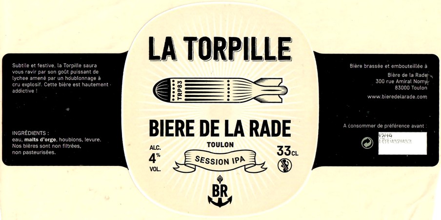 Etiquette BRASSERIE BIERE DE LA RADE 07