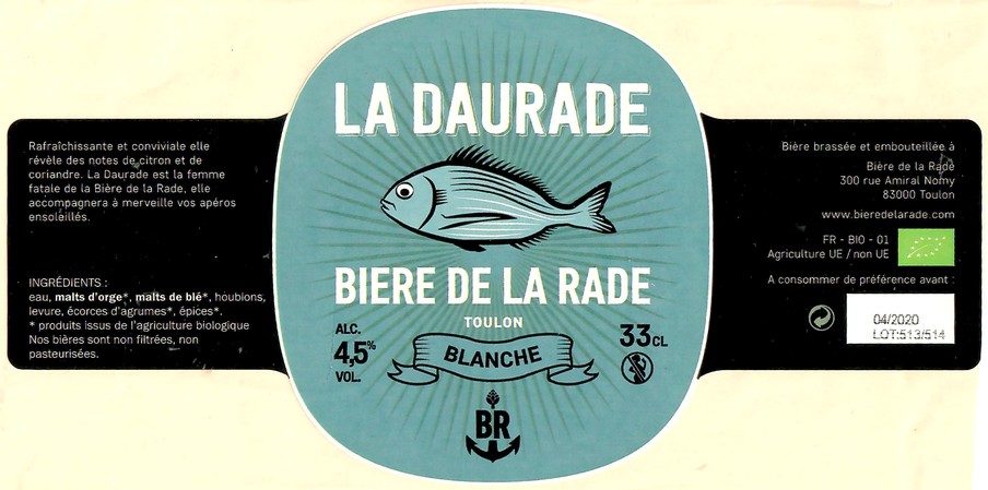Etiquette BRASSERIE BIERE DE LA RADE 08