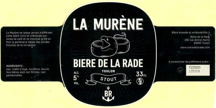 Etiquette BRASSERIE BIERE DE LA RADE 10