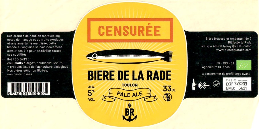 Etiquette BRASSERIE BIERE DE LA RADE 13