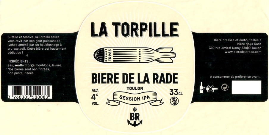 Etiquette BRASSERIE BIERE DE LA RADE 16