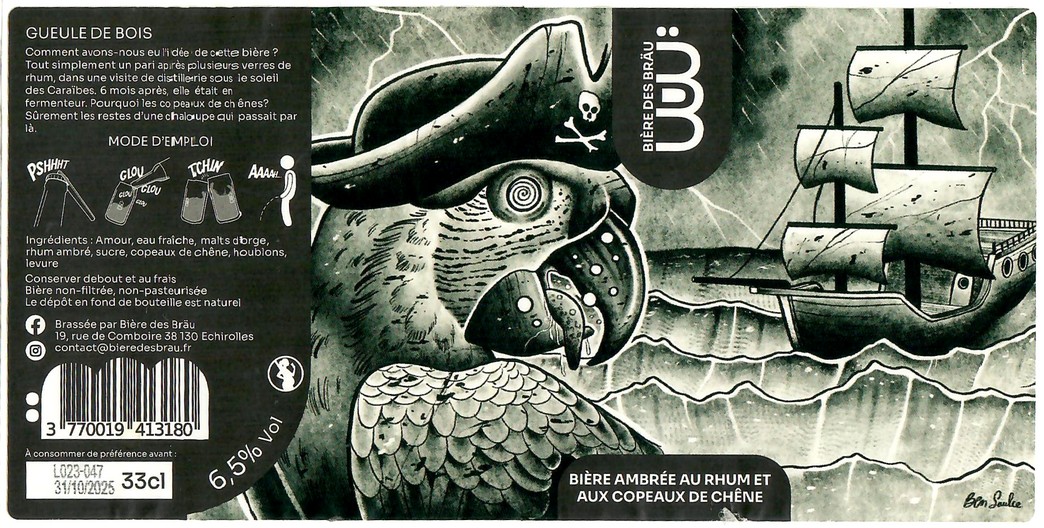 Etiquette BRASSERIE BIERE DES BRAU 06