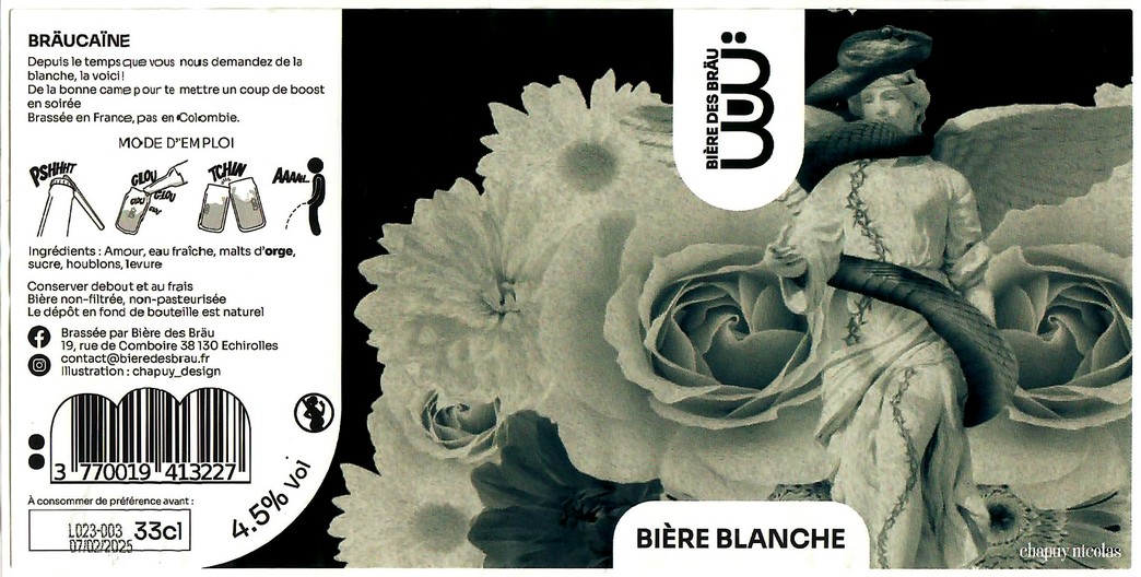 Etiquette BRASSERIE BIERE DES BRAU 08