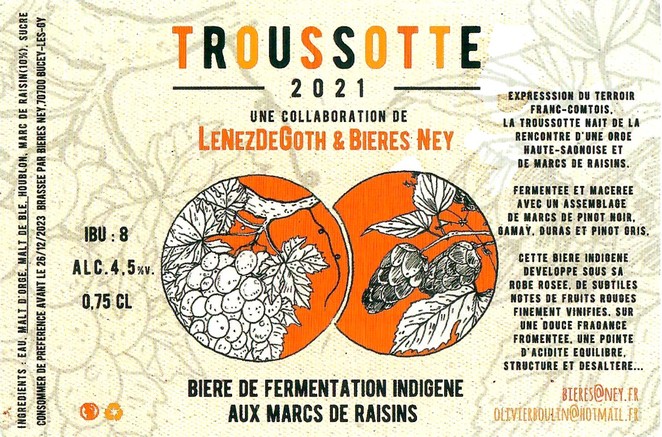 Etiquette BRASSERIE BIERES NEY 25