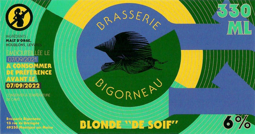 Etiquette BRASSERIE BIGORNEAU 27