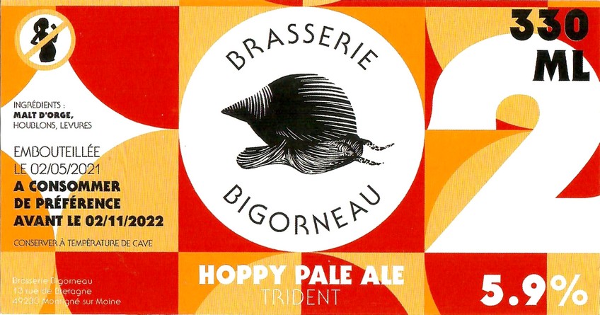Etiquette BRASSERIE BIGORNEAU 30