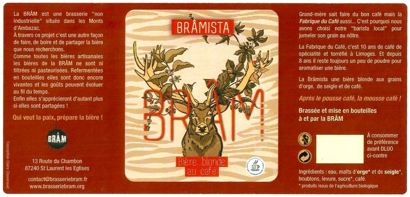 Etiquette BRASSERIE BRAM 31