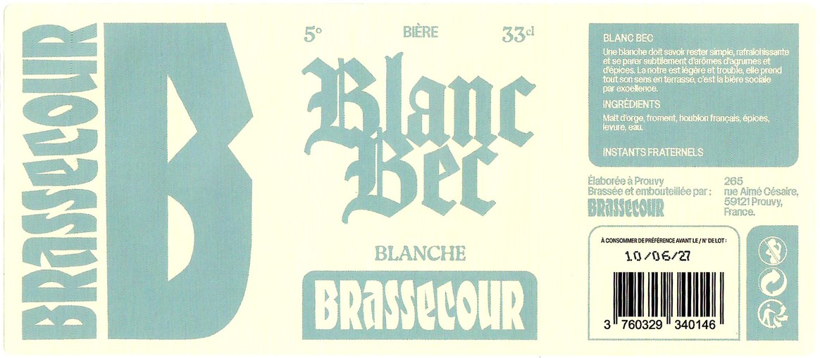 Etiquette BRASSERIE BRASSE COUR 09