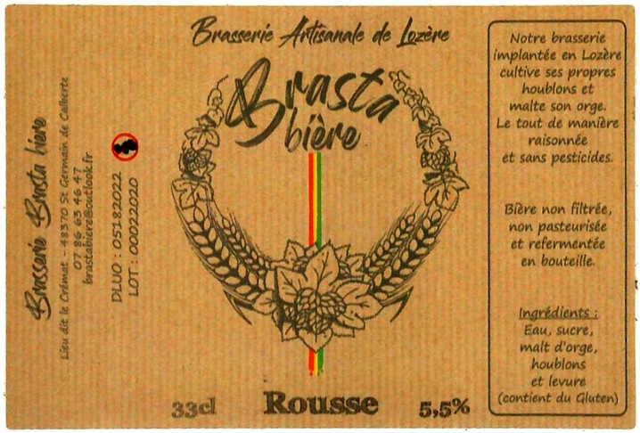 etiquette BRASSERIE BRASTA BIERE 01