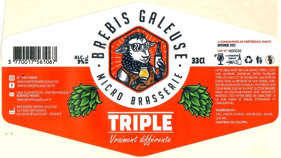 Etiquette BRASSERIE BREBIS GALEUSE 11