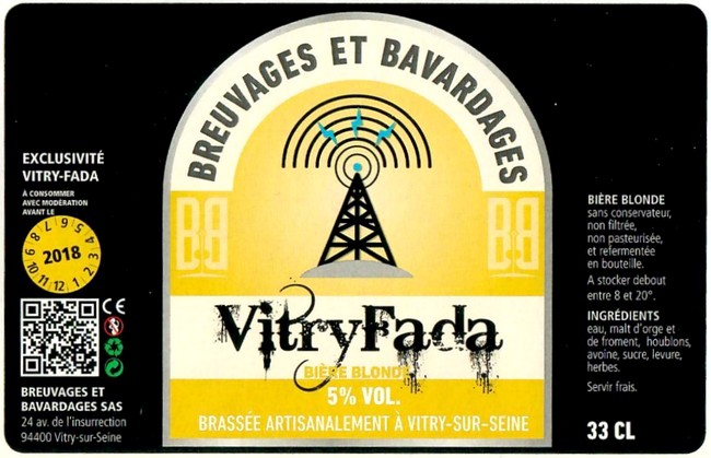 Etiquette BRASSERIE BREUVAGES ET BAVARDAGES 13