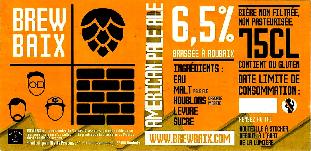 etiquette BRASSERIE BREWBAIX 06