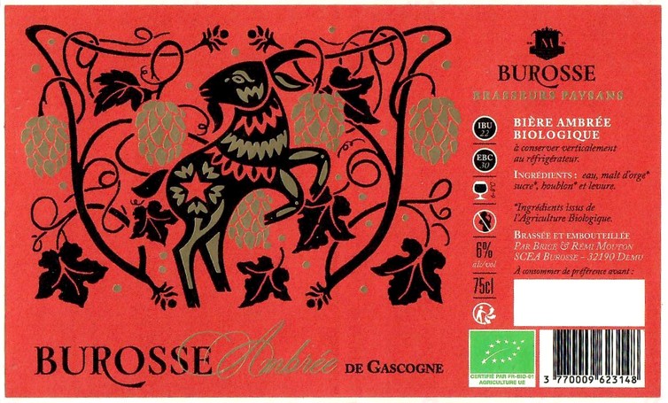 Etiquette BRASSERIE BUROSSE 01