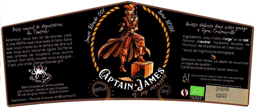 etiquette BRASSERIE CAPTAIN JAMES ET SES MOUSSES 02 etiquette BRASSERIE CAPTAIN JAMES ET SES MOUSSES 02