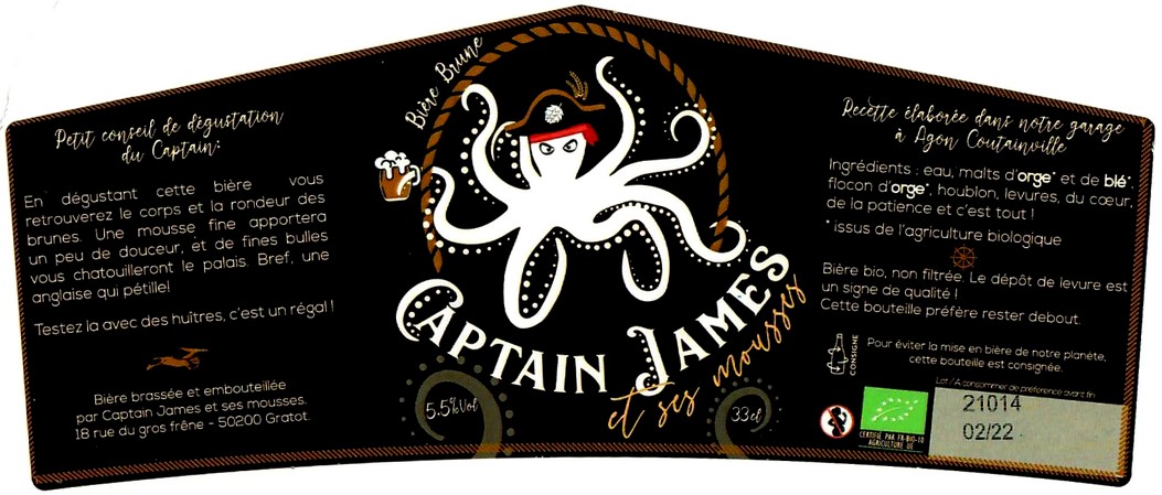 etiquette BRASSERIE CAPTAIN JAMES ET SES MOUSSES 03 etiquette BRASSERIE CAPTAIN JAMES ET SES MOUSSES 03