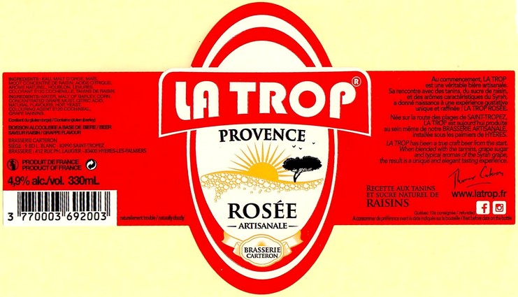 Etiquette BRASSERIE CARTERON 03