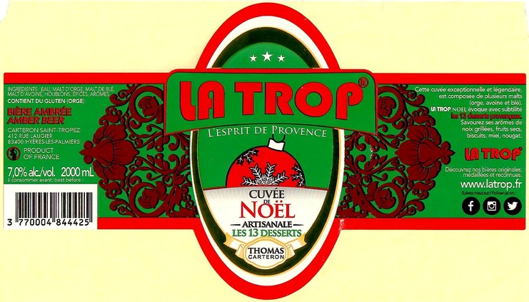 Etiquette BRASSERIE CARTERON 07