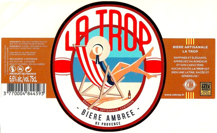 Etiquette BRASSERIE CARTERON 10