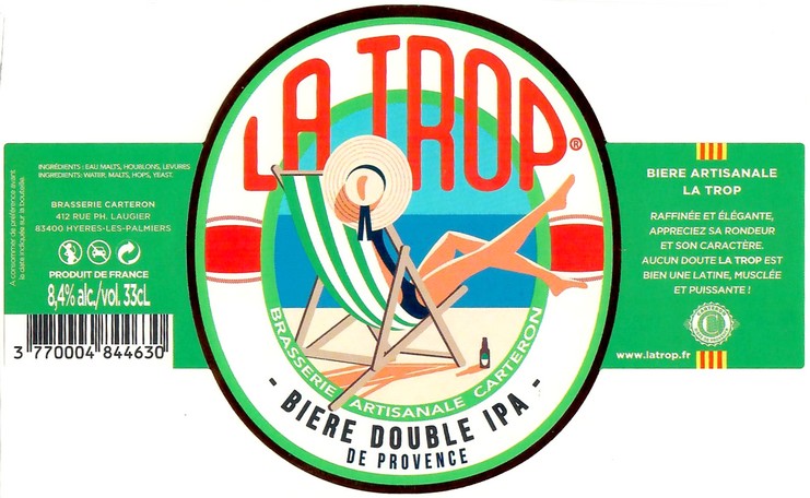 Etiquette BRASSERIE CARTERON 16