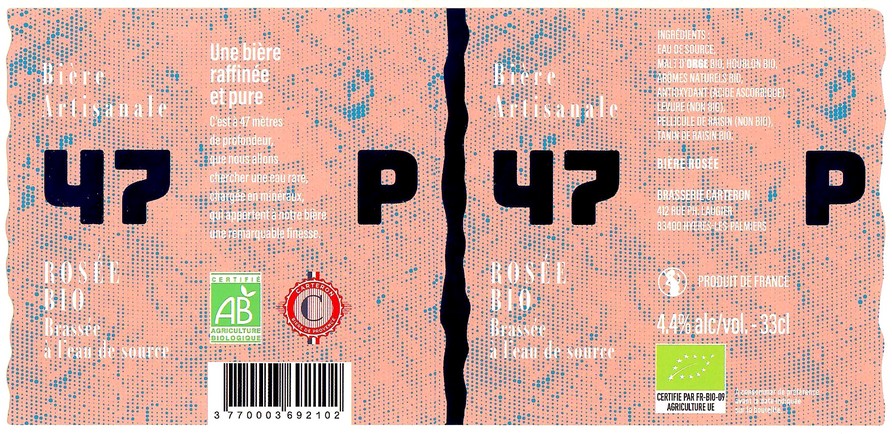 Etiquette BRASSERIE CARTERON 21