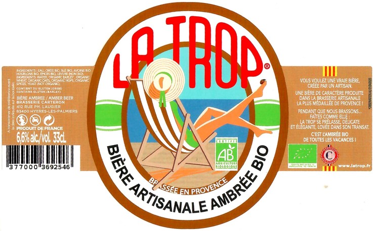 Etiquette BRASSERIE CARTERON 23