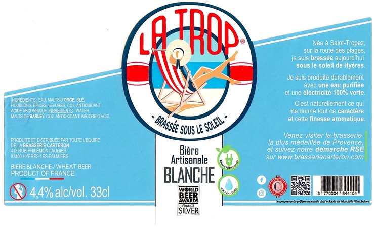 Etiquette BRASSERIE CARTERON 32