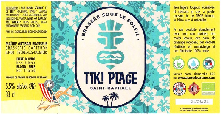 Etiquette BRASSERIE CARTERON 40