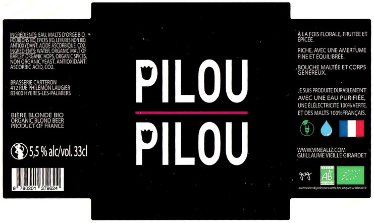 Etiquette BRASSERIE CARTERON 44