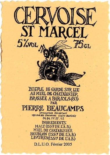 Etiquette BRASSERIE CERVOISE SAINT MARCEL 01