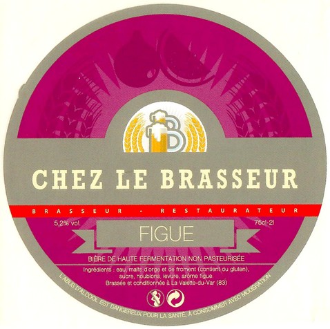 Etiquette BRASSERIE CHEZ LE BRASSEUR 83 01