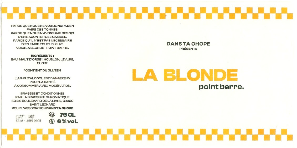 Etiquette BRASSERIE CHROMATIQUE 42