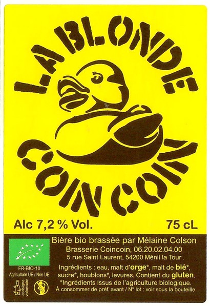 Etiquette BRASSERIE COINCOIN 45