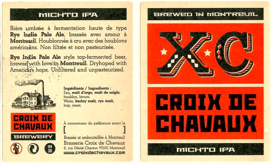 Etiquette BRASSERIE CROIX DE CHAVAUX 02