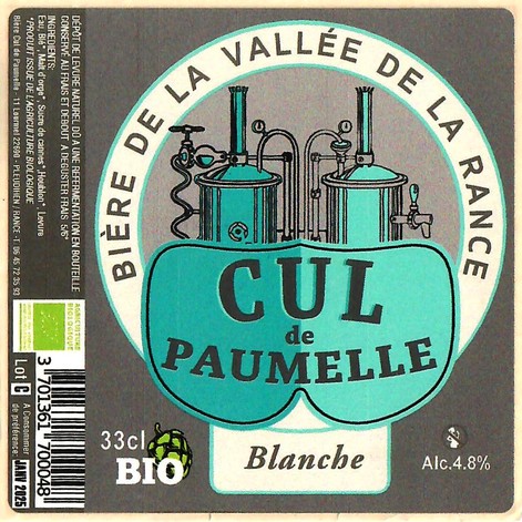 Etiquette BRASSERIE CUL DE PAUMELLE 07