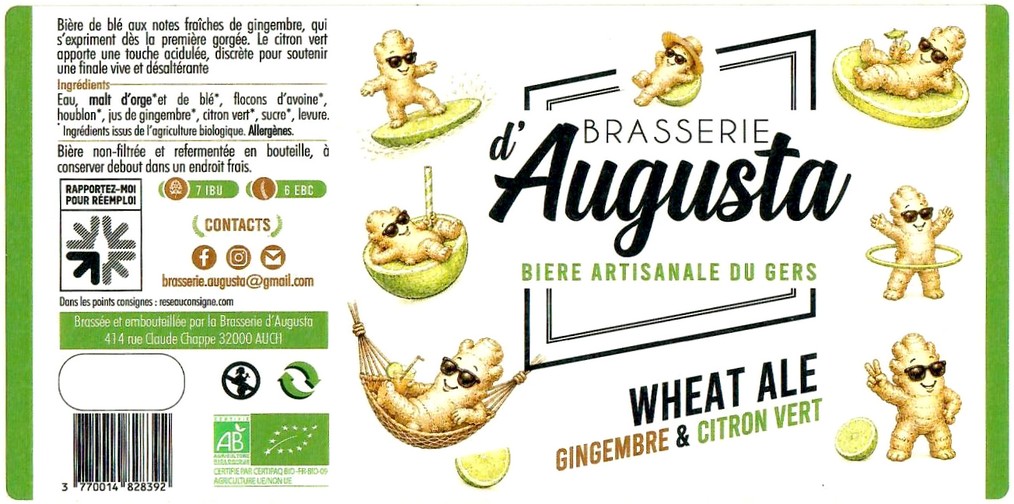 Etiquette BRASSERIE D'AUGUSTA 17