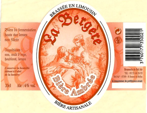 Etiquette BRASSERIE DE BEL AIR 33