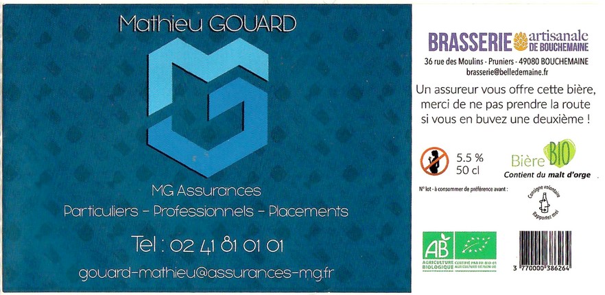 Etiquette BRASSERIE DE BOUCHEMAINE 53