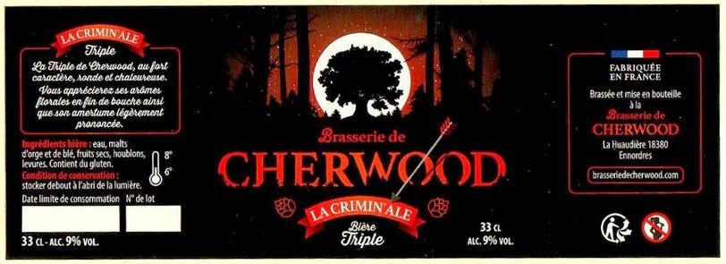 Etiquette BRASSERIE DE CHERWOOD 01
