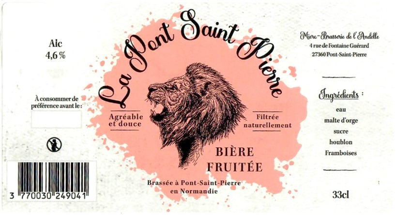 Etiquette BRASSERIE DE L'ANDELLE 01