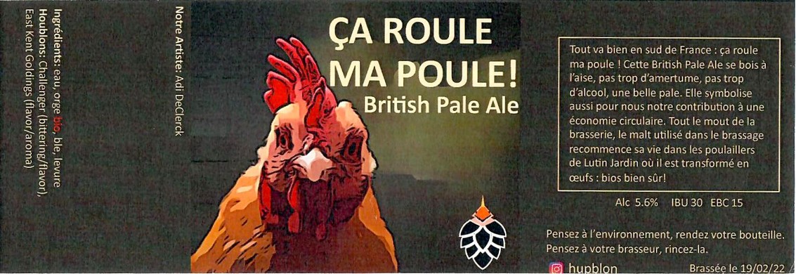 Etiquette BRASSERIE DE L'HUPBLON 02