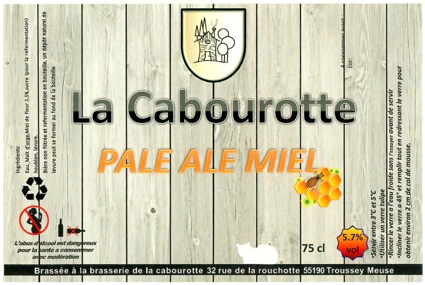Etiquette BRASSERIE LA CABOUROTTE 15