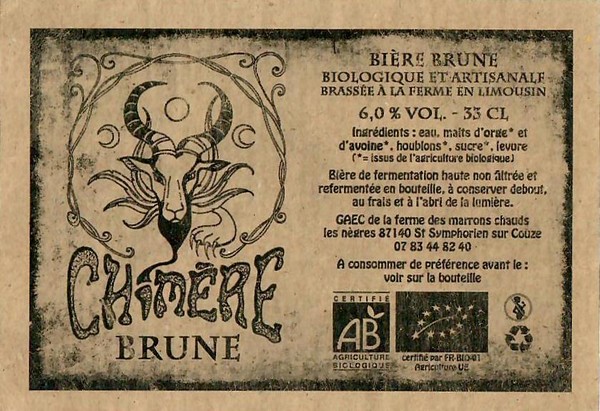 Etiquette BRASSERIE DE LA FERME DES MARRONS CHAUDS 14