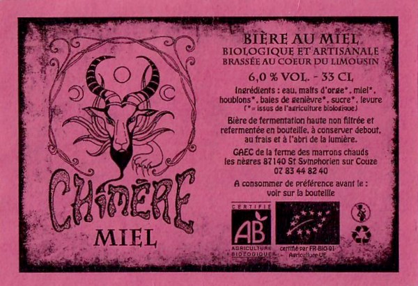 Etiquette BRASSERIE DE LA FERME DES MARRONS CHAUDS 17