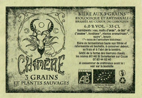 Etiquette BRASSERIE DE LA FERME DES MARRONS CHAUDS 19