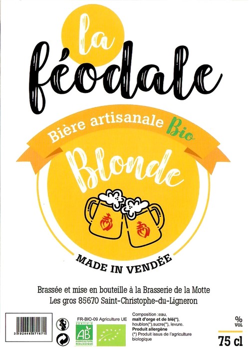 Etiquette BRASSERIE DE LA MOTTE 85 01
