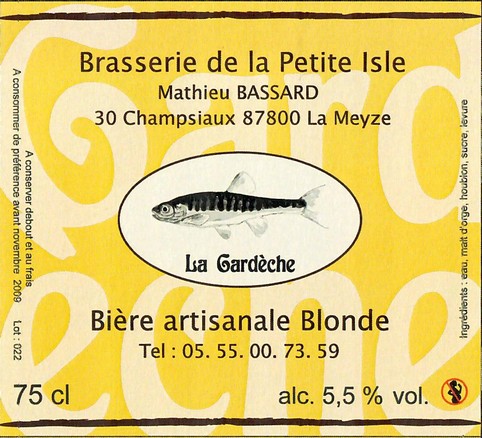 Etiquette BRASSERIE DE LA PETITE ISLE 01