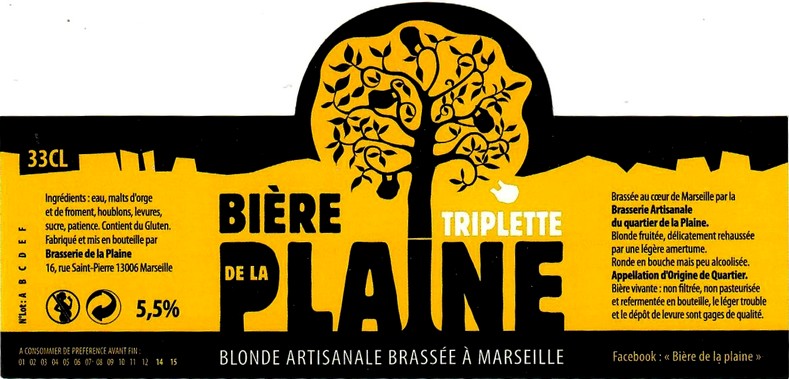 etiquette BRASSERIE DE LA PLAINE 25
