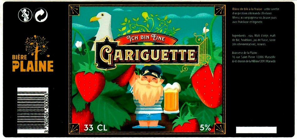 etiquette BRASSERIE DE LA PLAINE 33