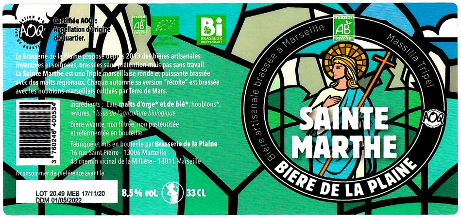 etiquette BRASSERIE DE LA PLAINE 42