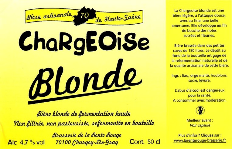 Etiquette BRASSERIE DE LA RENTE ROUGE 04